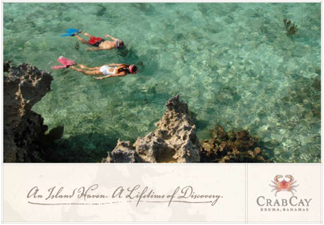 Two swimmers near coral